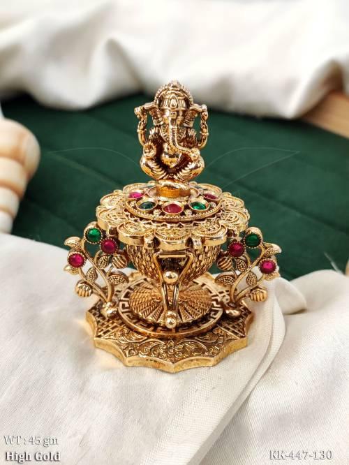 Designer Ganpati Kumkum Box for Pooja  Gifting