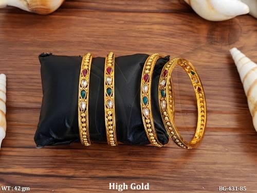 delicate saree wear antque bangles