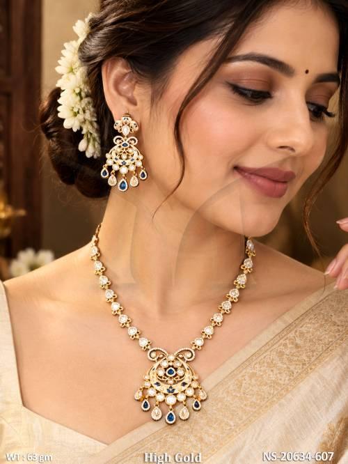Elegant Kundan Meenakari Necklace Set