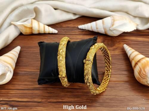 leaf textured bridal antique bangle set