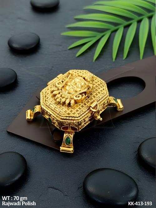 Rajwadi Polish Shiv Temple Design Sindoor Box 