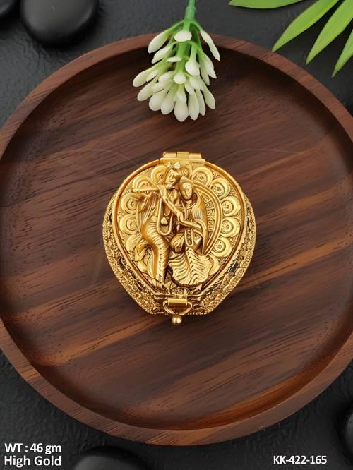Traditional Temple Style Designer Sindoor Box