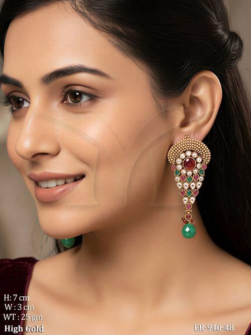 reverse drop designed earrings