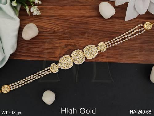 Designer Fancy Beautiful High Gold Polish Party Wear Hair Accessories 