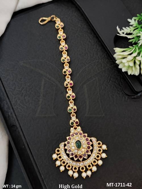 Traditional Antique Floral Designer Maang Tikka
