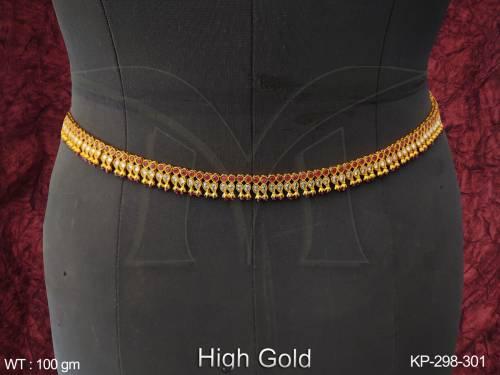 High Gold Polish Designer Wedding Wear Antique Desinger Antique JEwelelry Kamarpatta (Hip Belt)
