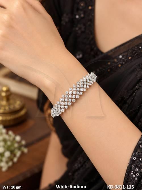 Beautiful American Diamond Party Wear Kada for Women
