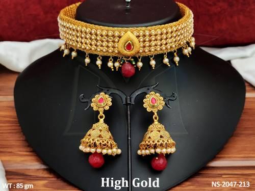 paan hasli style antique necklace set