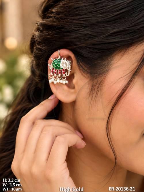 Traditional Elephant Hanging Earrings
