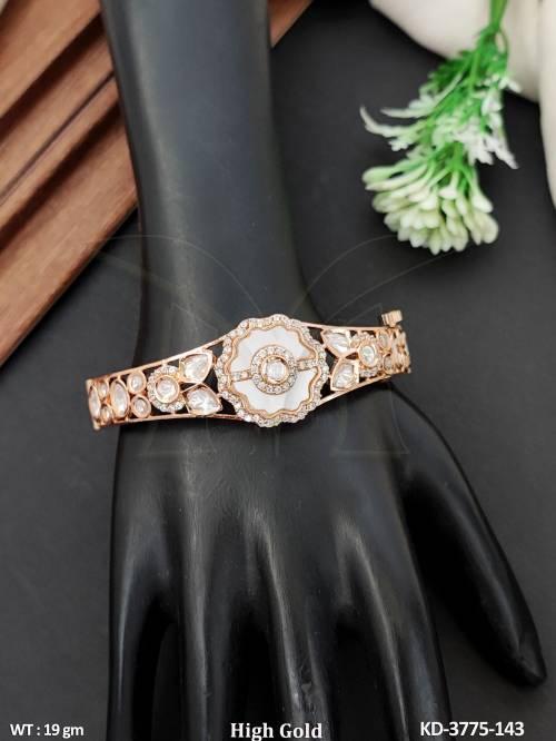 Designer Kundan Statement High Gold Kada