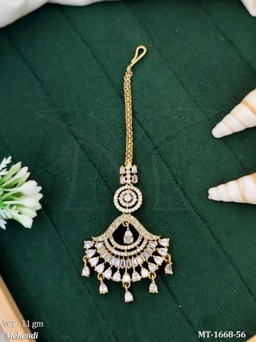 Fancy AD Stone Traditional Bridal Maang Tikka